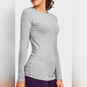 lululemon athletica Heather Gray Long Sleeve Top